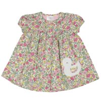 K34214: Baby Girls Lined Dress With Embroidery Detail  (1-2 Years)